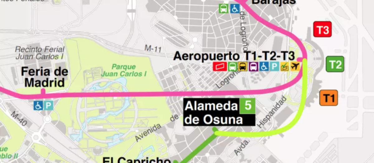 Conexión de la Línea 5 de Metro al aeropuerto