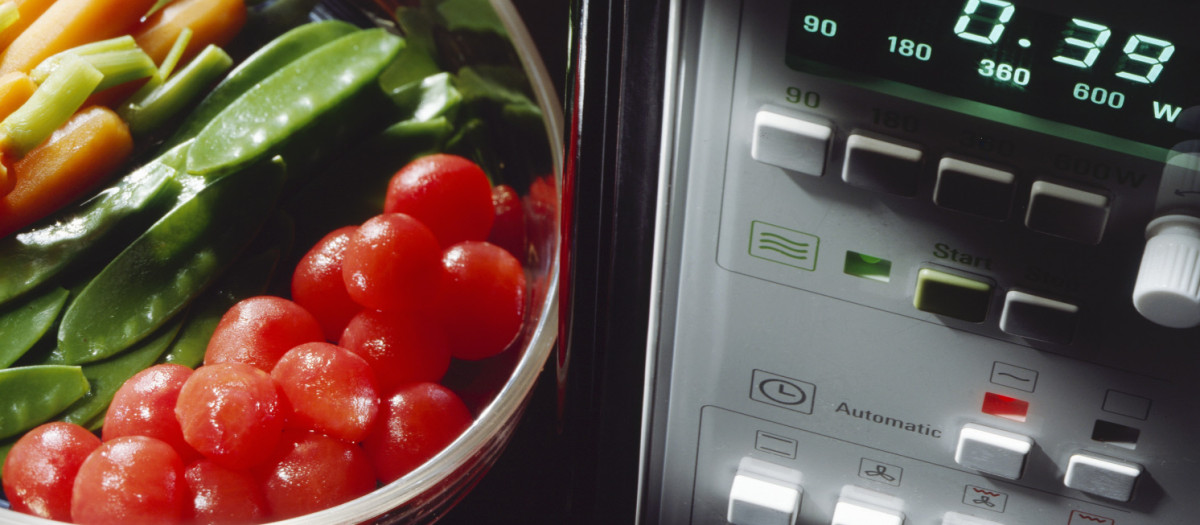 Alimentos en el microondas