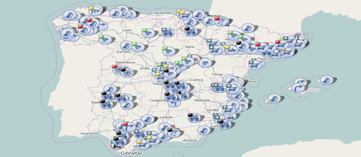 Mapa de la DGT