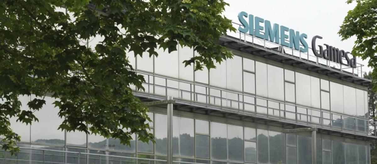 Fachada del edificio de Siemens Gamesa en Zamudio, Vizcaya.