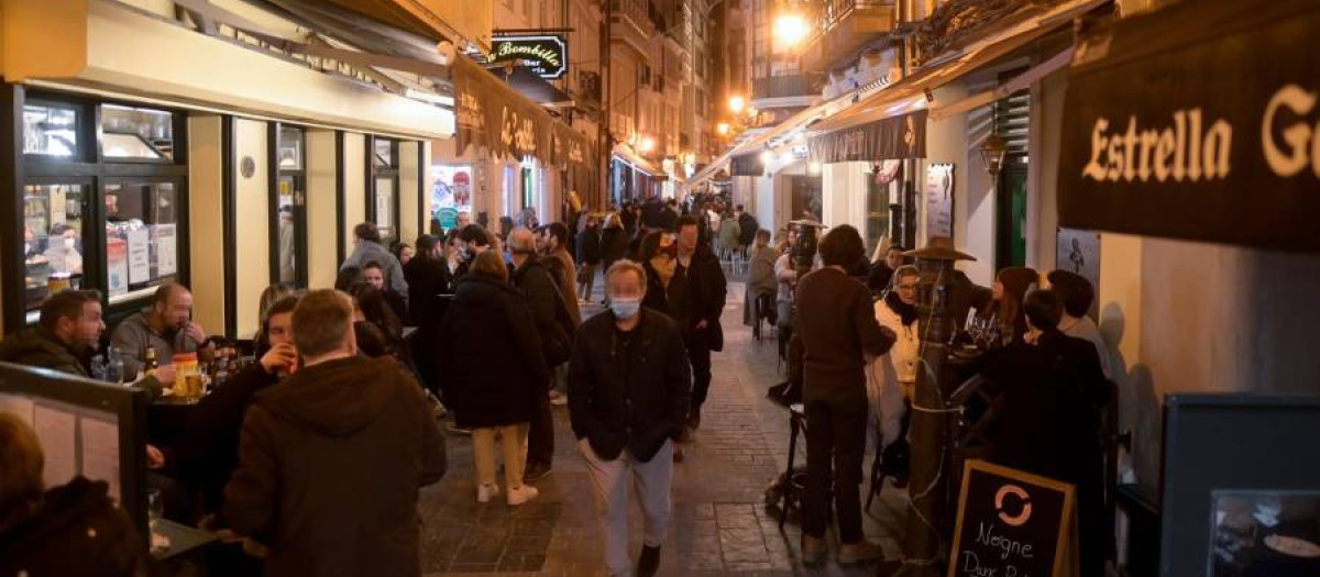 Zona de bares de La Coruña