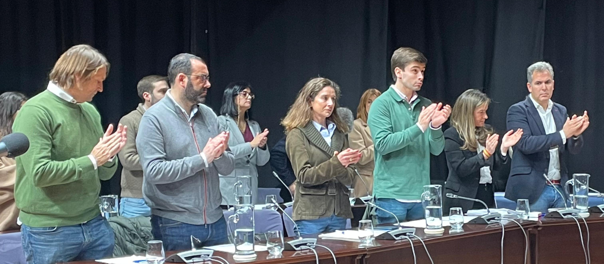 Bancada del PP en el pleno de Pontevedra