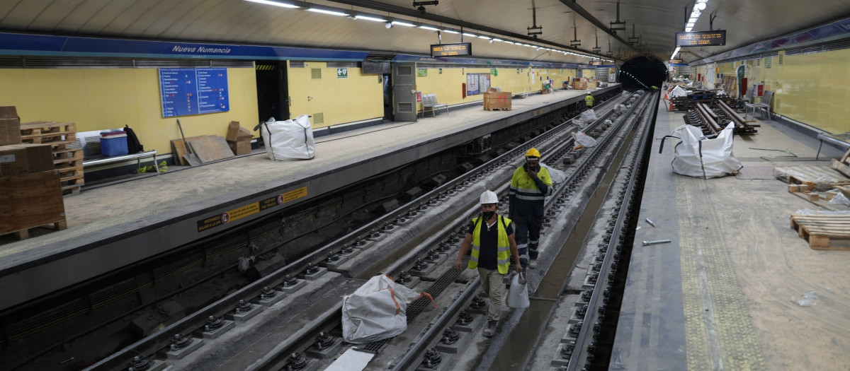 Obras en el Metro de Madrid