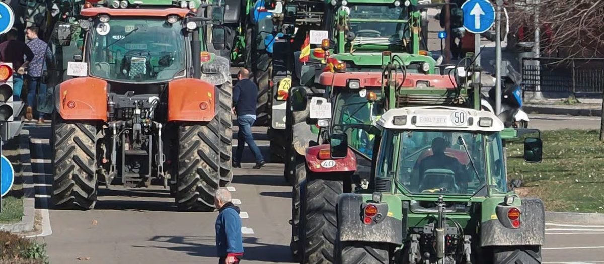 Agricultores protestan en Valladolid