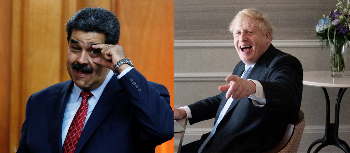 Nicolás Maduro y Boris Johnson