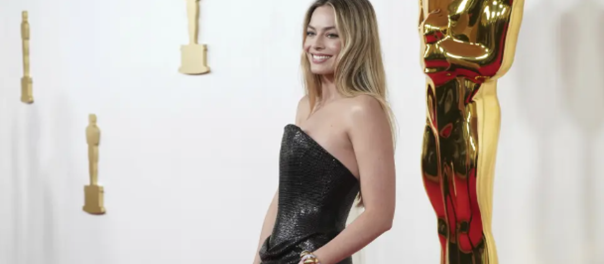 La actriz Margot Robbie, a su llegada a la alfombra roja