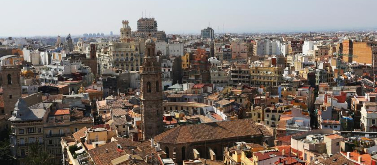 Vista sobre el centro de Valencia