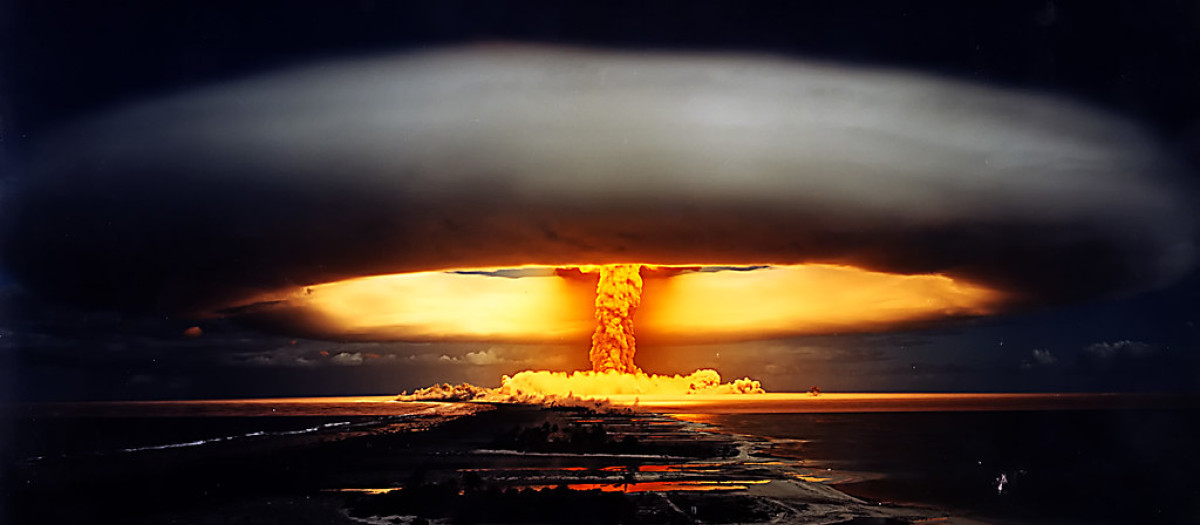 Ensayo nuclear en la Polinesia francesa en 1970