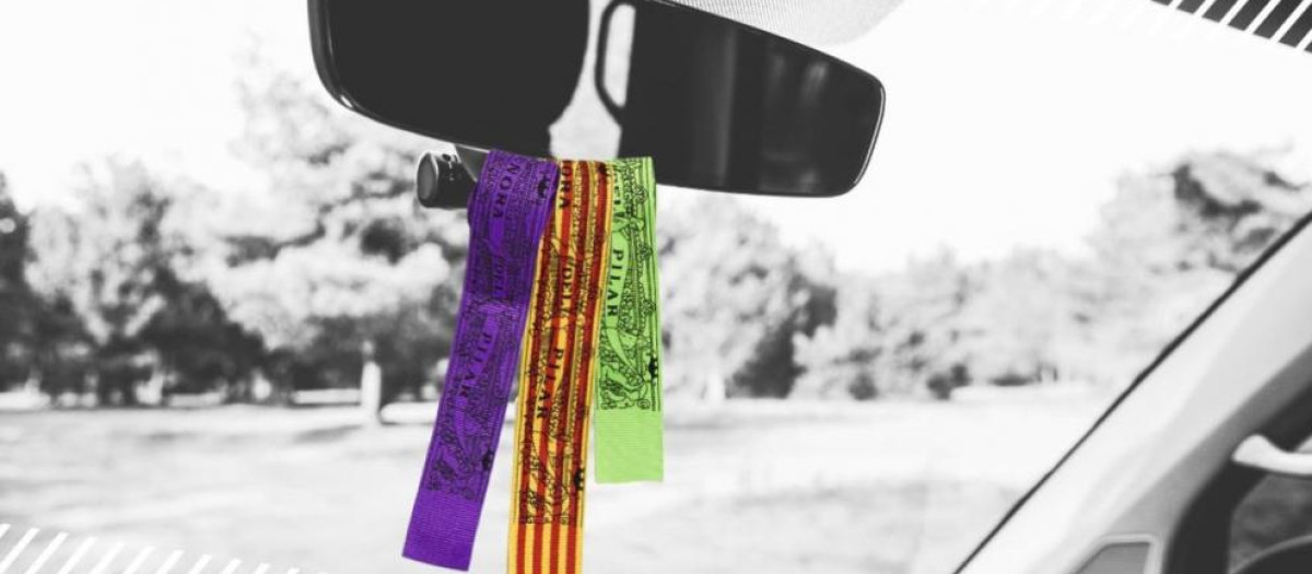 Las cintas para el retrovisor pueden ser de diferentes colores