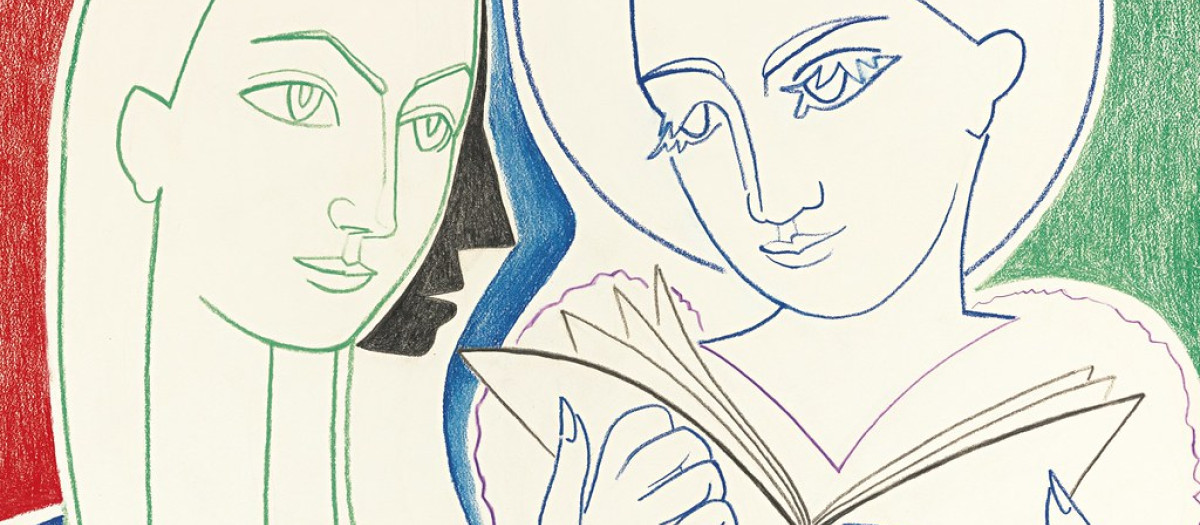 Dos amigas leyendo poesía (1953) - Françoise Gilot