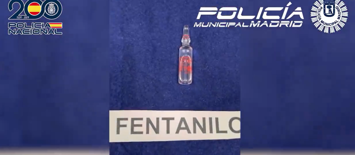 Imagen de la cápsula localizada en un narcopiso de Madrid