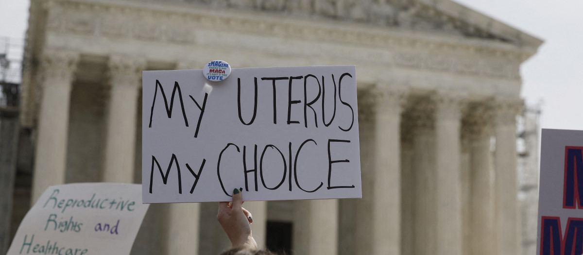 Protesta proabortista frente a la Corte Suprema de los Estados Unidos