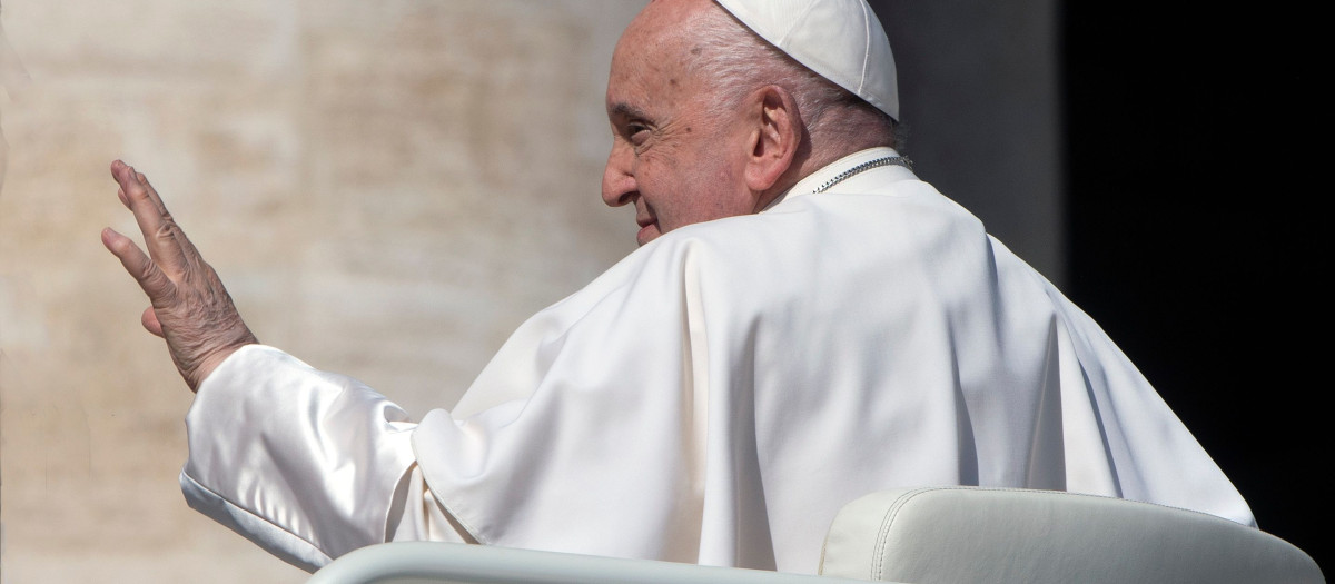 Pope Francis during the weekly general audience in Vatican City. 20 Mar 2024