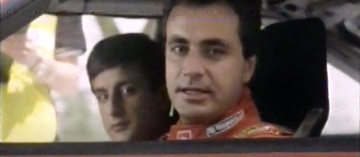 Carlos Sainz y su copiloto Luis Moya en 1991