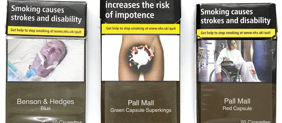 Ejemplos de empaquetado neutro de tabaco en Reino Unido