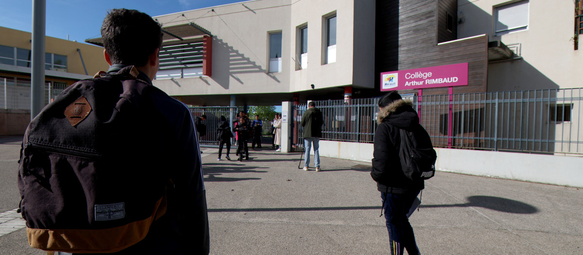 Escuela secundaria College Arthur-Rimbaud, en Montpellier, sur de Francia