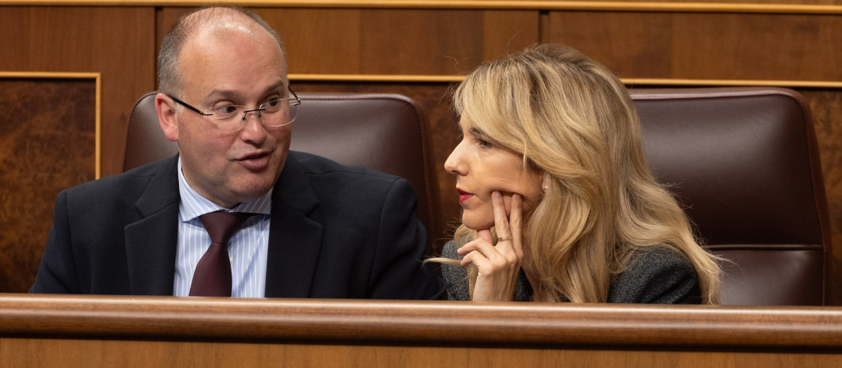 El portavoz del PP en el Congreso, Miguel Tellado y la diputada del PP Cayetana Álvarez de Toledo