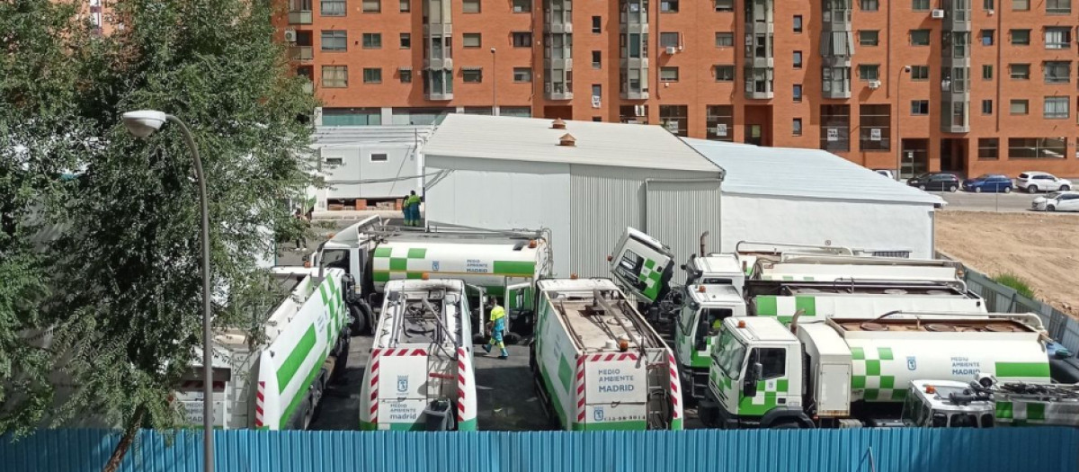 Cantón de basura en Madrid