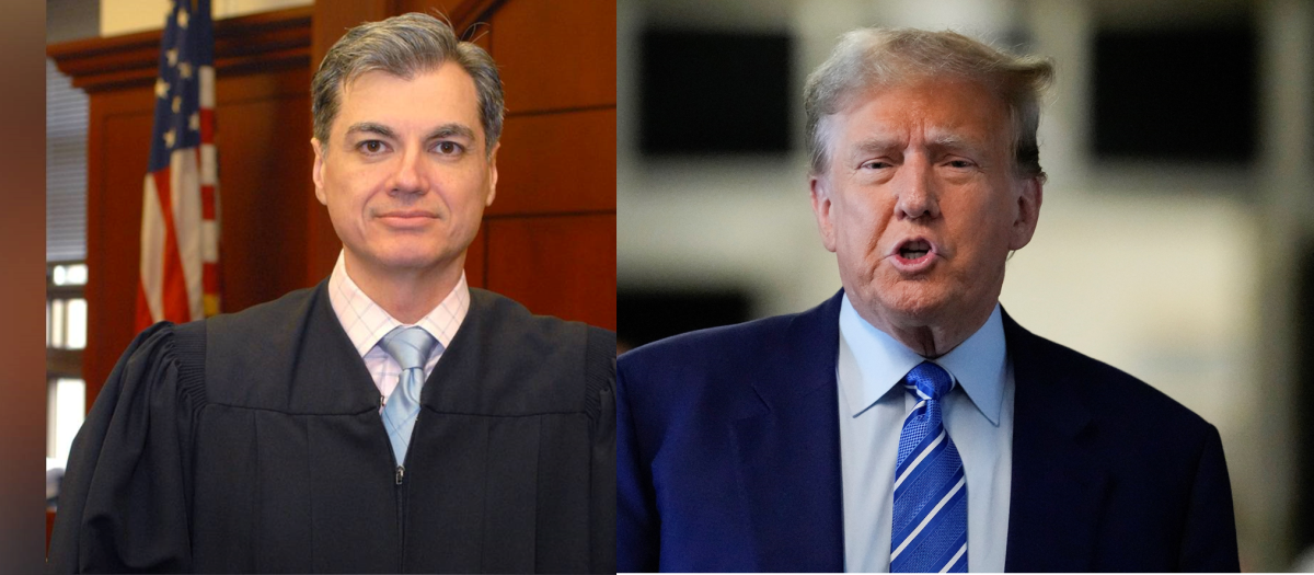 El juez Juan Merchán y el expresidente Donald Trump