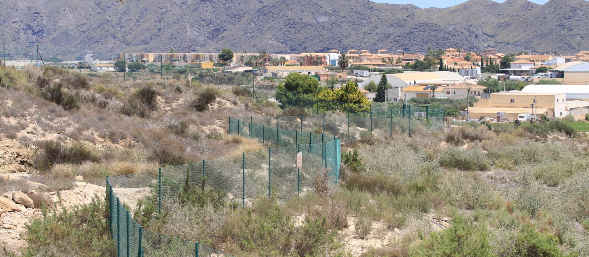 Detalle de la parcela contaminada por el accidente nuclear en Palomares