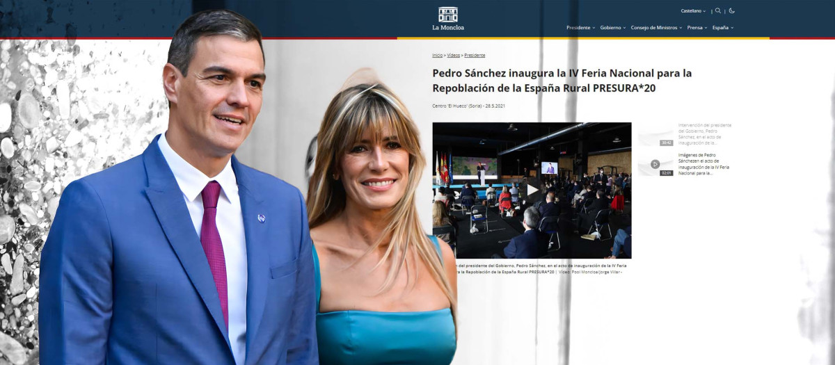 Pedro Sánchez y Begoña Gómez, beneficiaria de dinero público para su proyecto contra la despoblación