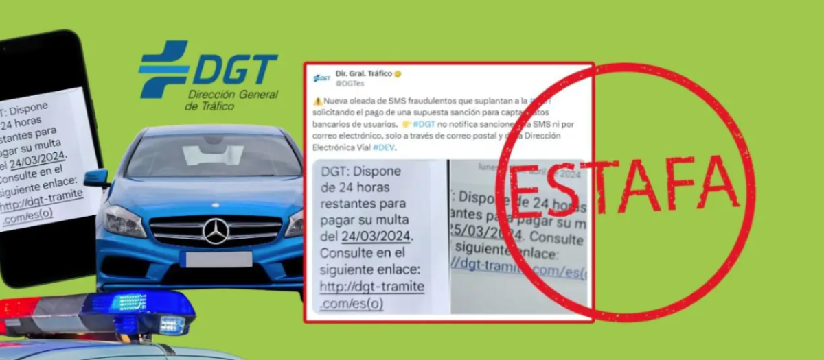 La DGT recuerda que no notifican sanciones por SMS ni correo electrónico