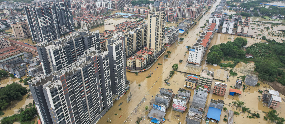 Inundaciones en la ciudad de Qingyuan, China