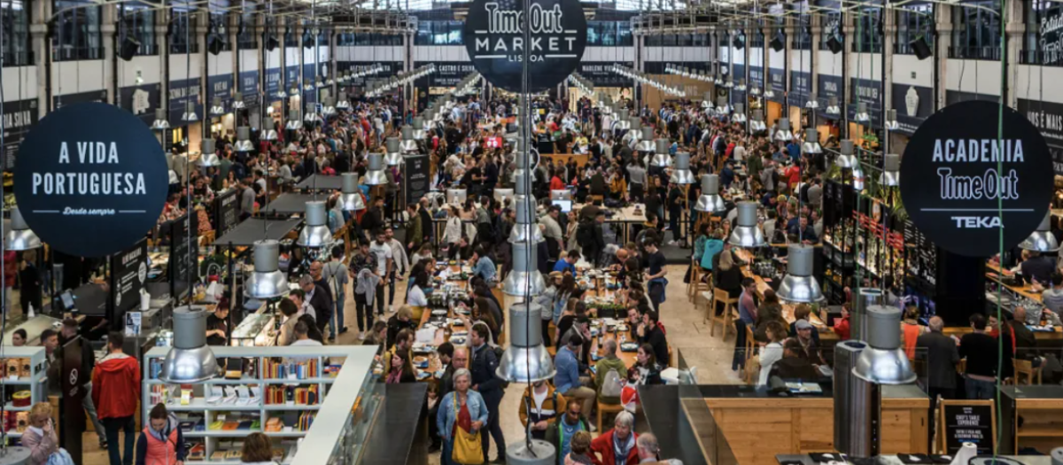 Vista del Time Out Market de Lisboa.