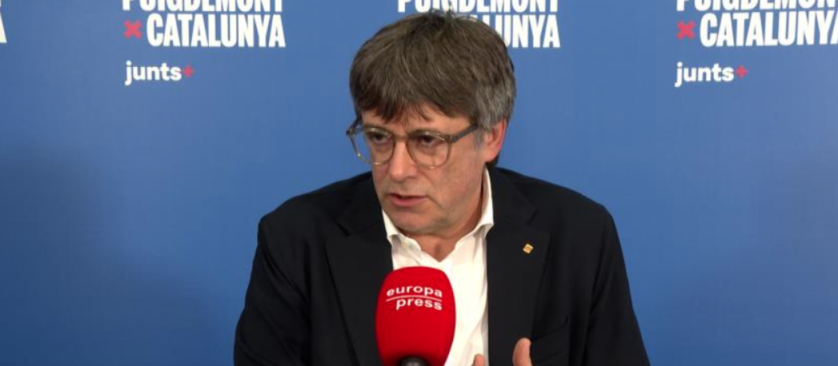 El candidato de Junts+ a las elecciones catalanas, el expresidente Carles Puigdemont