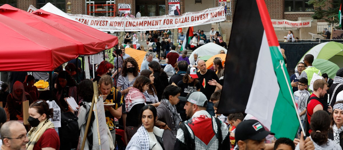 Manifestación propalestina en las universidades de Estados Unidos