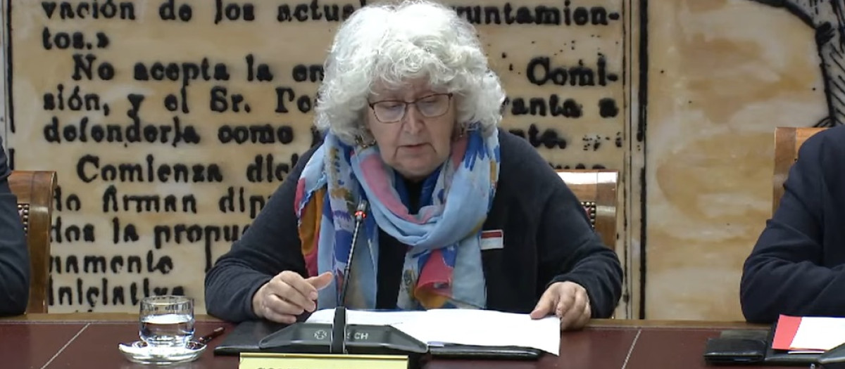 La catedrática catalana Teresa Freixes, durante su comparecencia en el Senado