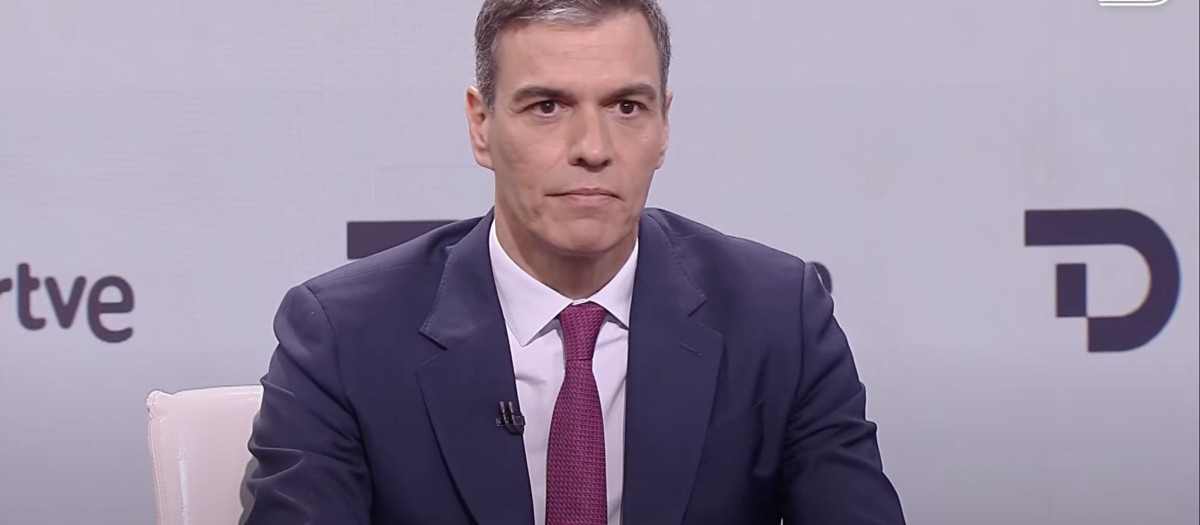 Sánchez, durante la entrevista del pasado lunes