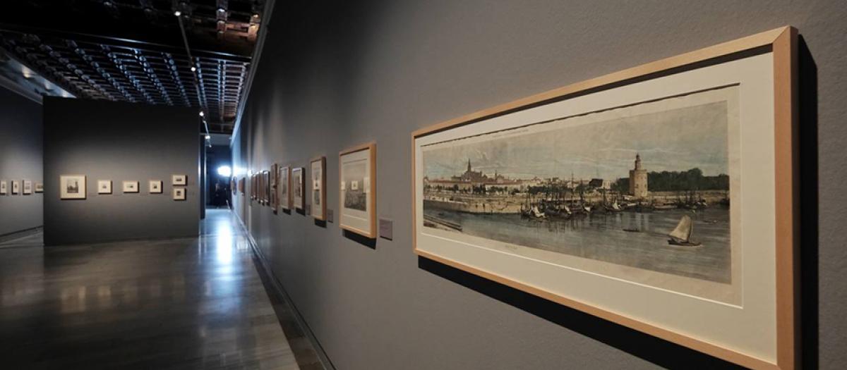 Sala de temporales del Museo de Bellas Artes de Sevilla, en la que se expone una selección de las últimas obras donadas por la familia de Luque Cabrera