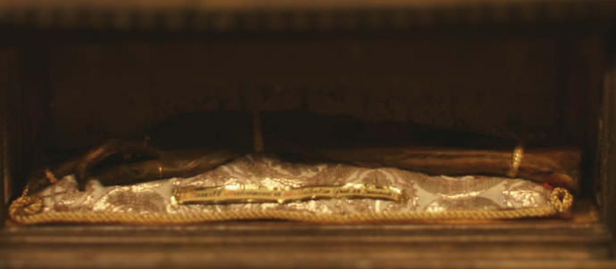 Imagen del brazo incorrupto de San Vicente Mártir, en Valencia