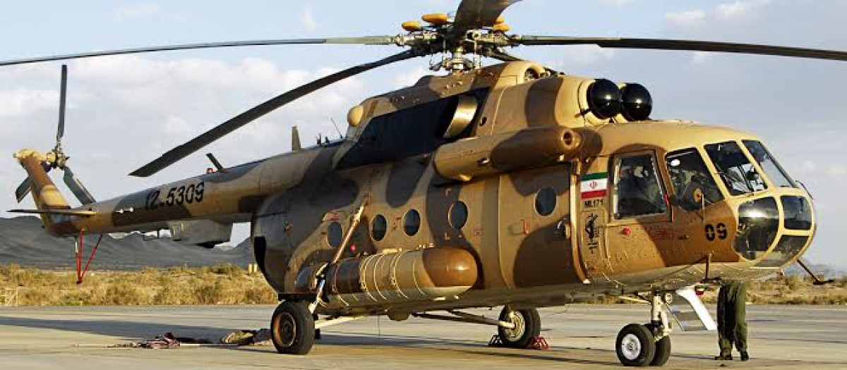 Un helicóptero Mi-171 de fabricación rusa perteneciente a la Guardia Revolucionaria de Irán