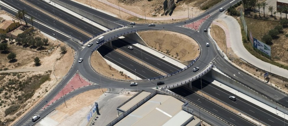 Imagen aérea de la ronda sur de Elche