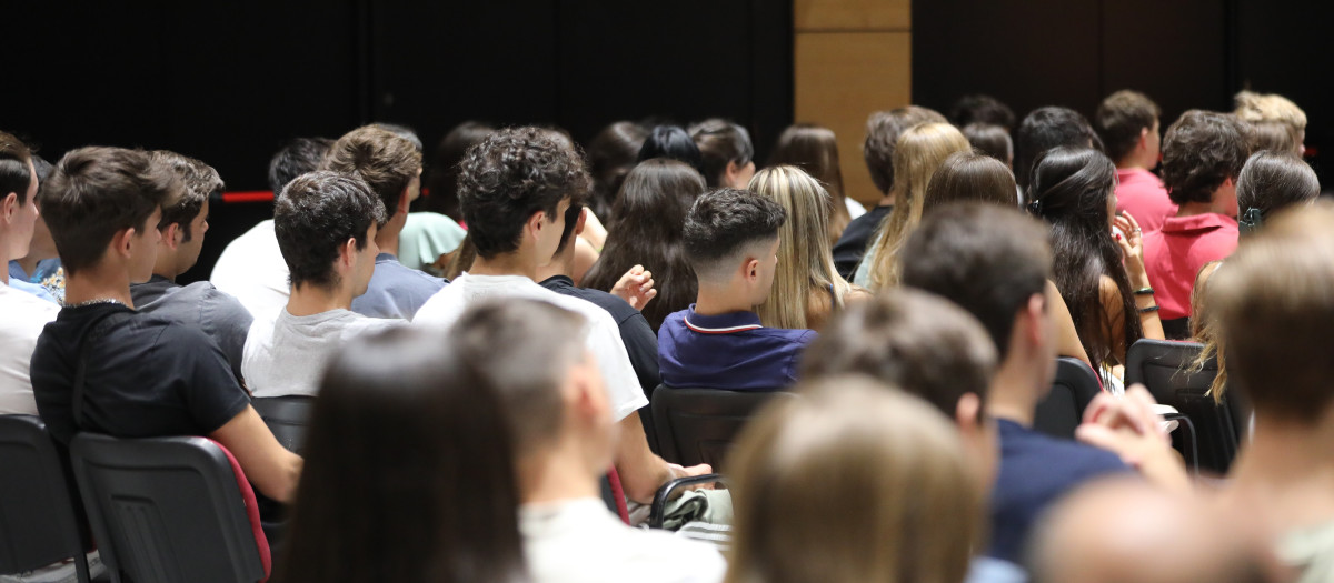 Alumnos de un colegio de Madrid