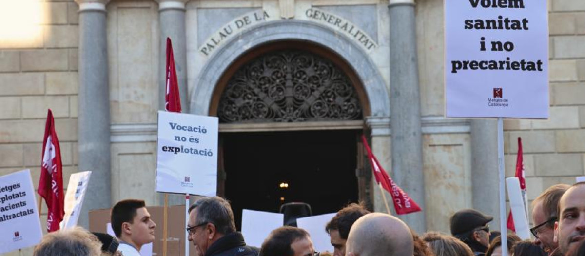 Huelga de médicos en Cataluña