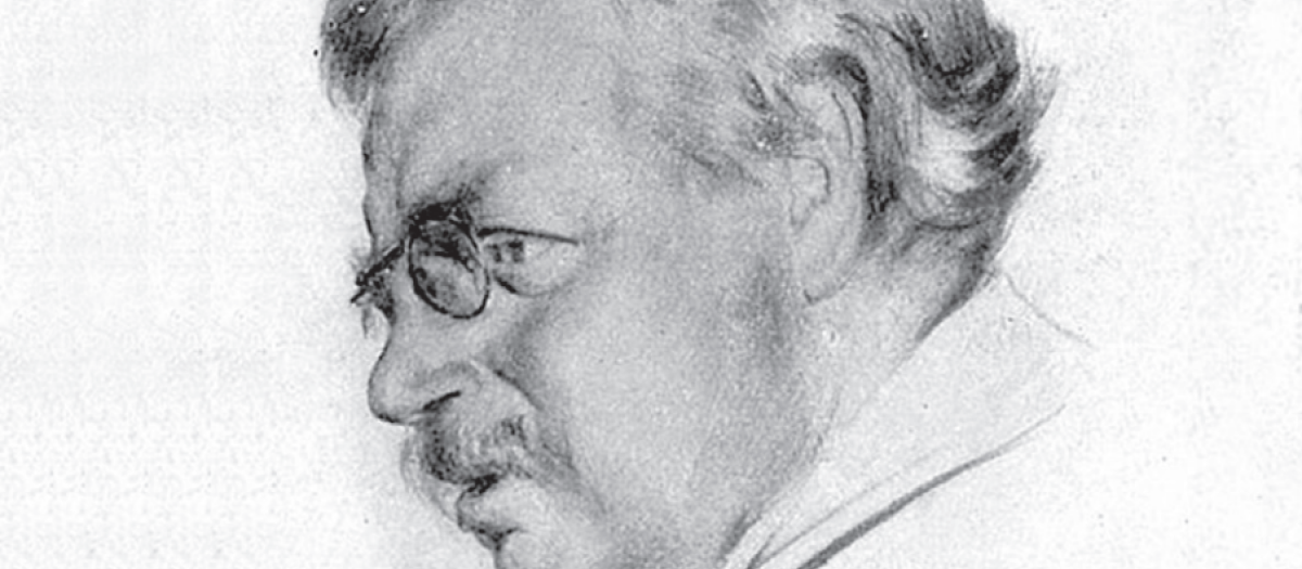 Retrato de G.K. Chesterton, por Ferran Callicó
