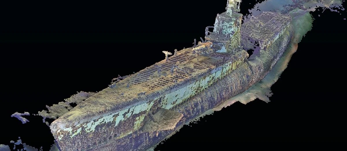 Fotogrametría del submarino USS Harder (SS 257) realizada por The Lost 52 Project