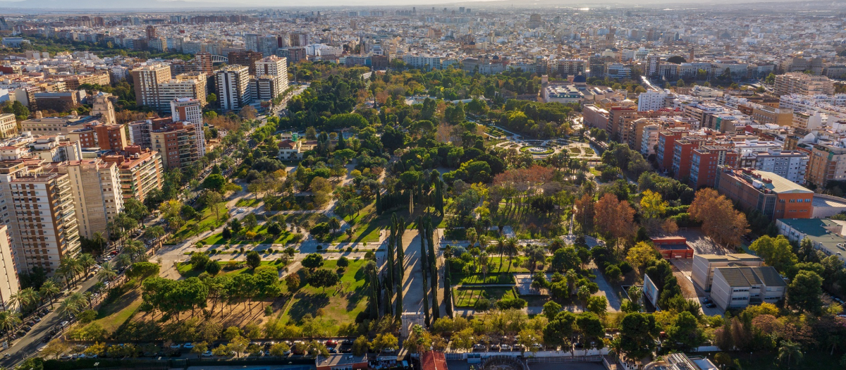 Vista aérea de la ciudad de Valencia