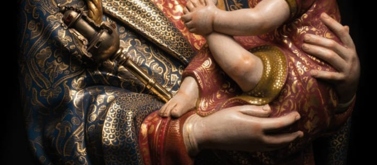 Detalle de la nueva imagen de la Virgen de Consolación, titular de la parroquia de Doña Mencía