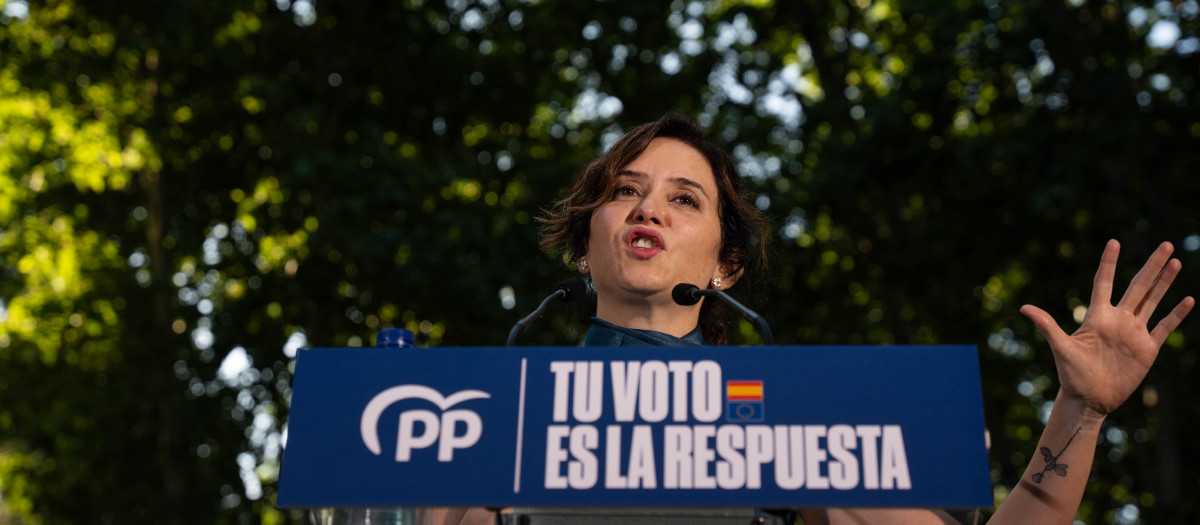 La presidenta de la Comunidad de Madrid, Isabel Díaz Ayuso