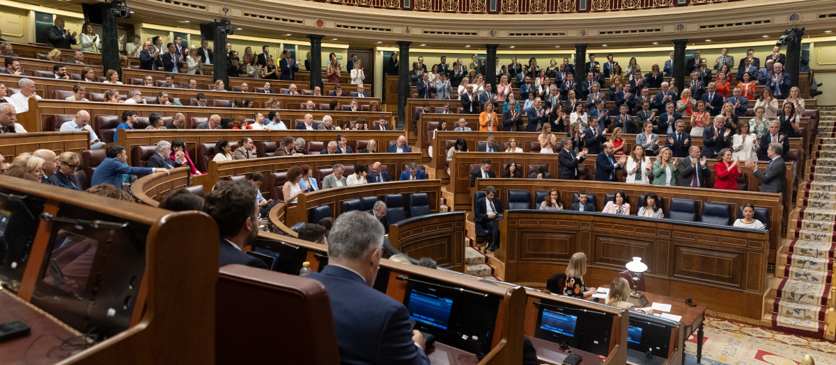 Vista general de un pleno en el Congreso de los Diputados