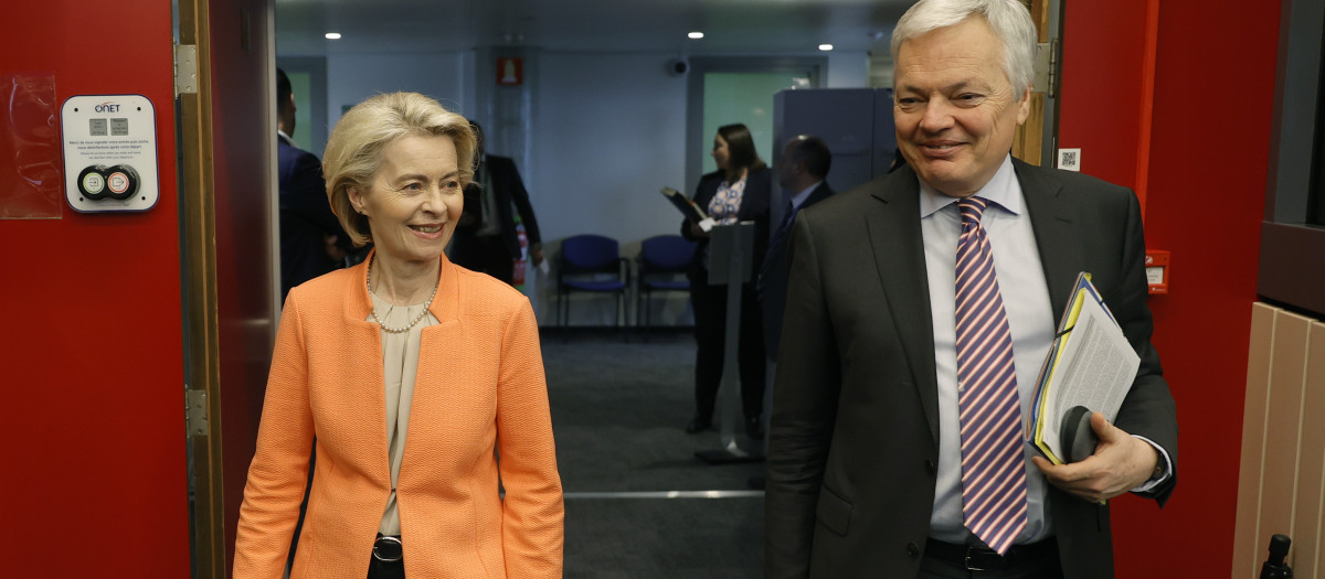 Ursula von der Leyen y Didier Reynders