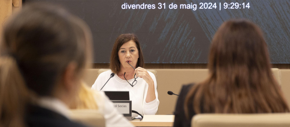 Francina Armengol comparece en la comisión de investigación del Parlamento Baleares