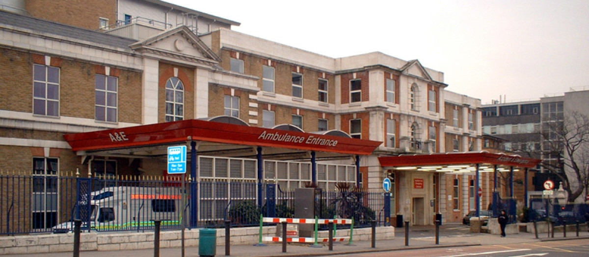 Entrada de abulancias del King's College Hospital