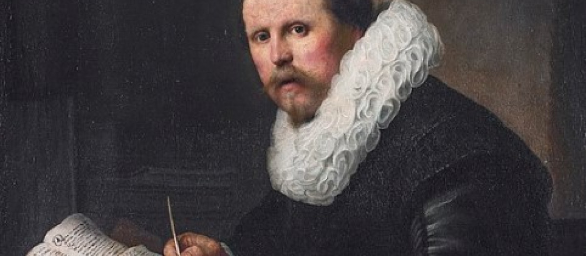 Hombre en un escritorio de Rembrandt