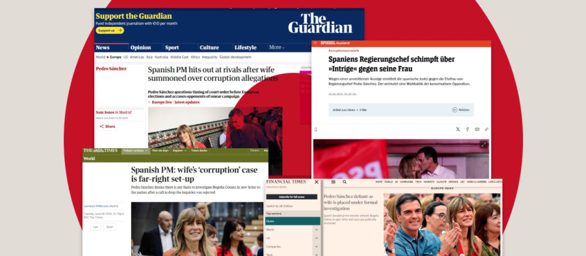 La prensa internacional sigue cubriendo ampliamente el caso de corrupción que afecta a Begoña Gómez