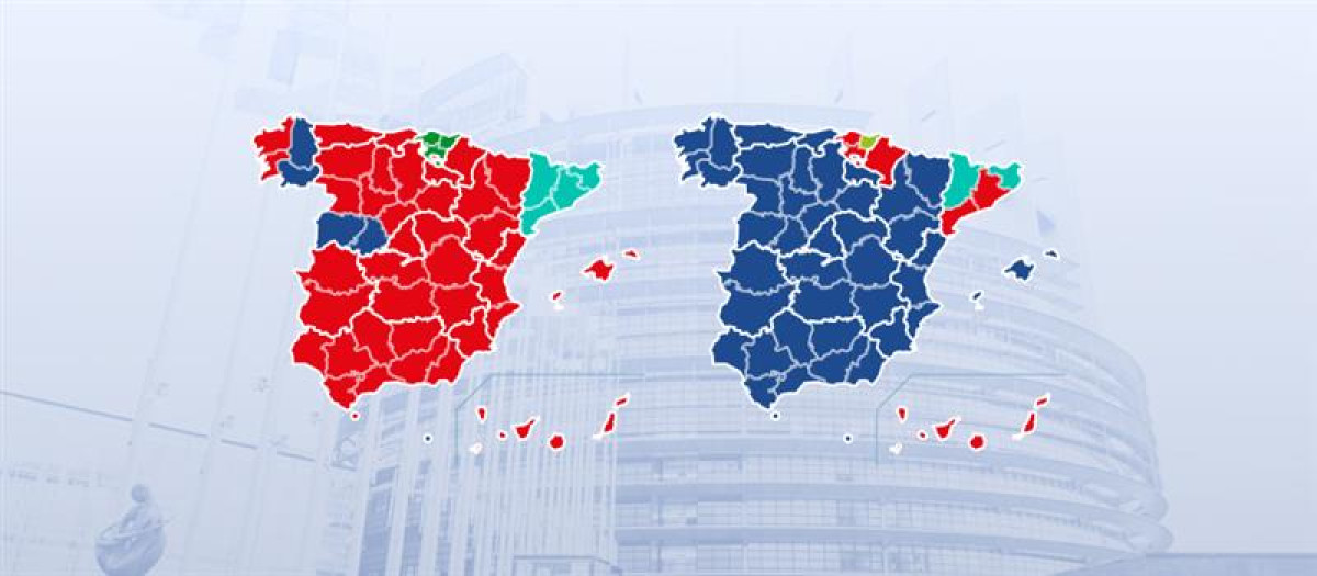 Entre unas europeas y otras, España ha cambiado del rojo al azul